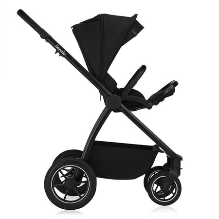 Carucior reversibil  2 in 1 cu multiple accesorii Meril, pana la 22 kg, Negru, Lionelo 737327