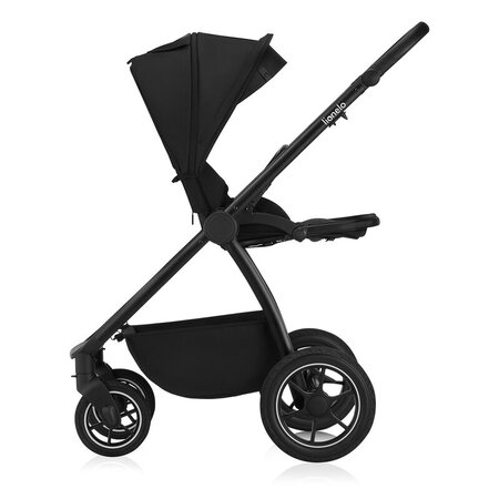 Carucior reversibil  2 in 1 cu multiple accesorii Meril, pana la 22 kg, Negru, Lionelo 737338