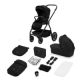 Carucior reversibil  2 in 1 cu multiple accesorii Meril, pana la 22 kg, Negru, Lionelo 737345