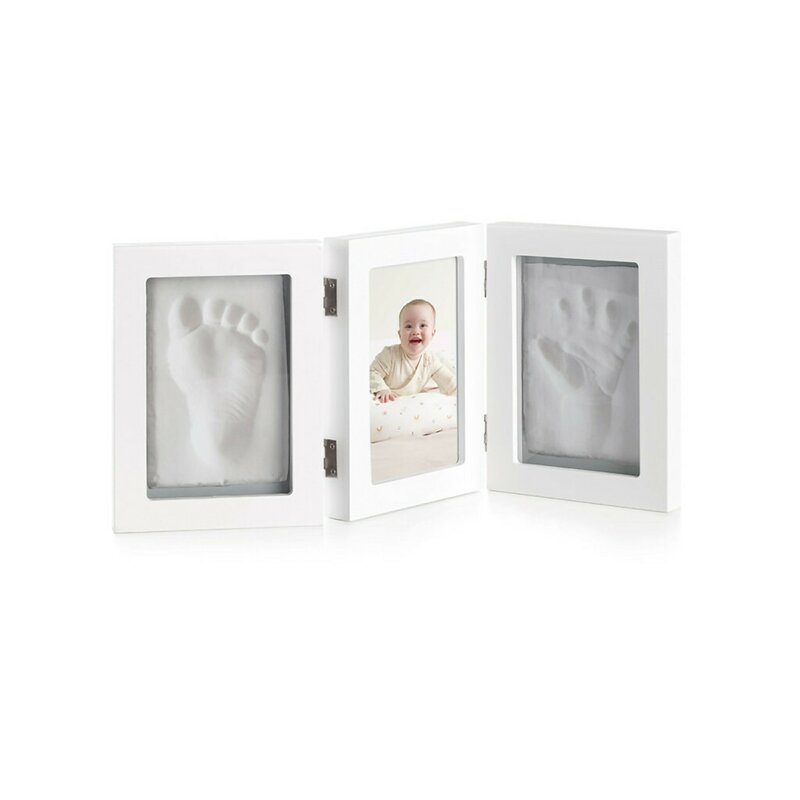 Kit rama foto cu mulaj amprenta manuta si piciorus, Alb, Jane