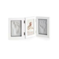 Kit rama foto cu mulaj amprenta manuta si piciorus, Alb, Jane
