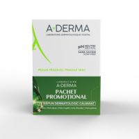 Pachet sapun dermatologic pentru pielea fragila, 2 x 100 g, A-Derma