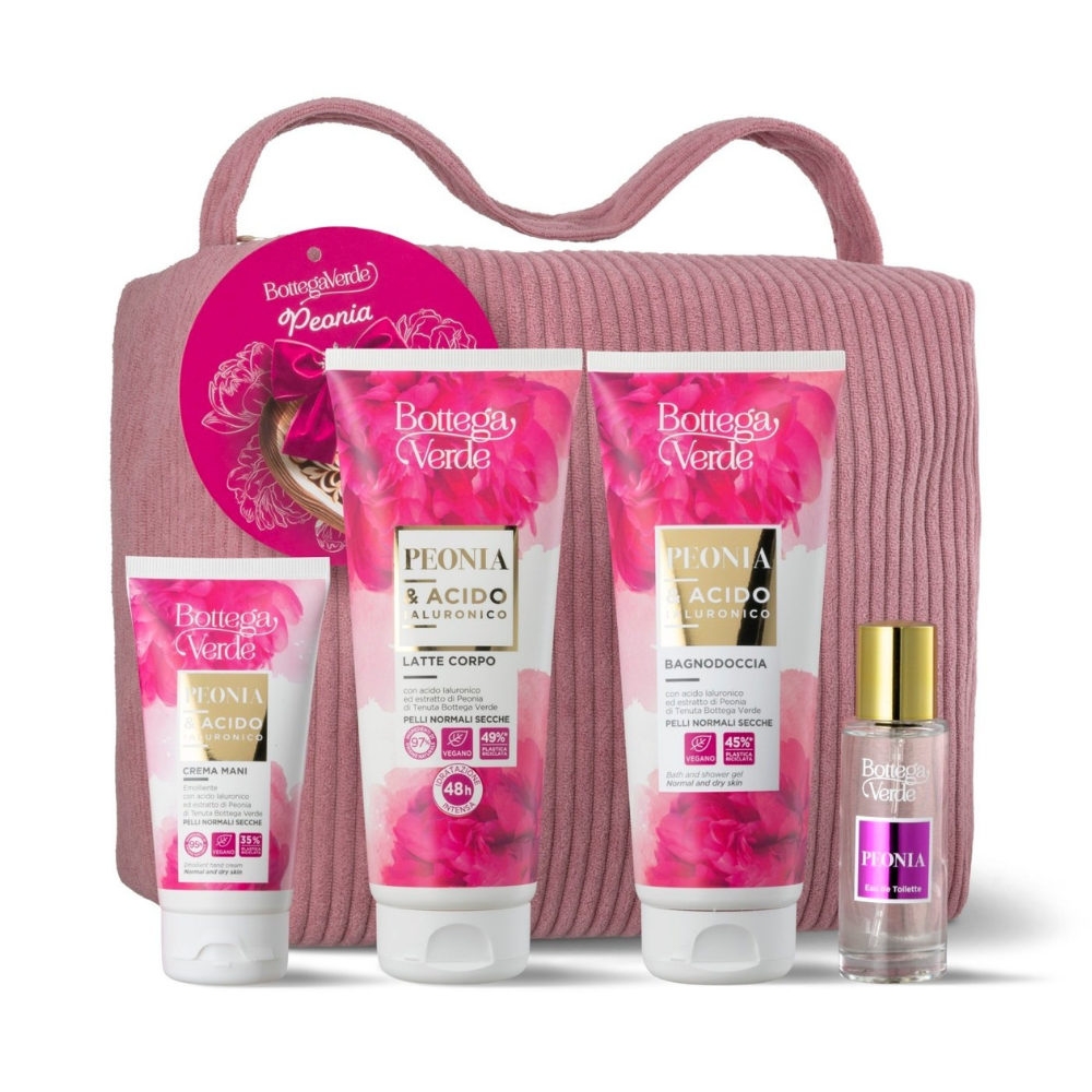 Set ingrijire corp, Peonia e Acido Ialuronico, 505 ml, Bottega Verde