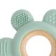 Jucarie de dentitie pentru bebelusi, din silicon si lemn, Mint, 3 luni+, Jane 737380