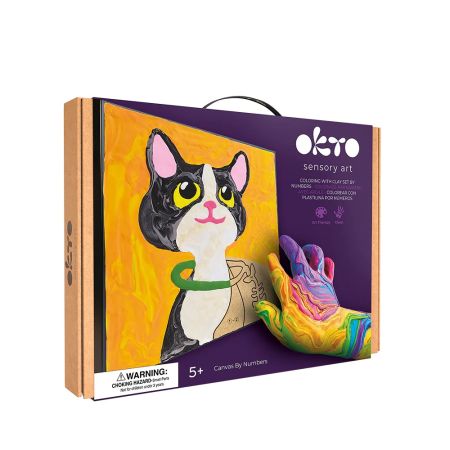 Set pictura cu argila usoara, 29 x 29 cm, Cat, 5 ani+, Okto