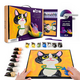 Set pictura cu argila usoara, 29 x 29 cm, Cat, 5 ani+, Okto 737387