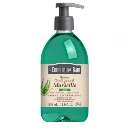 Sapun traditional de Marsilia, 500 ml,  Aloe, Le Comptoir du Bain