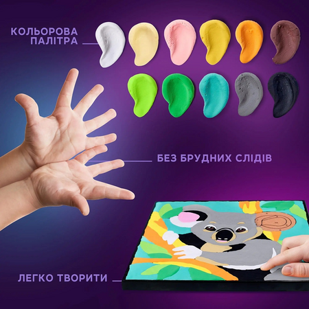 Set pictura cu argila usoara, 29 x 29 cm, Koala, 5 ani+, Okto 737427