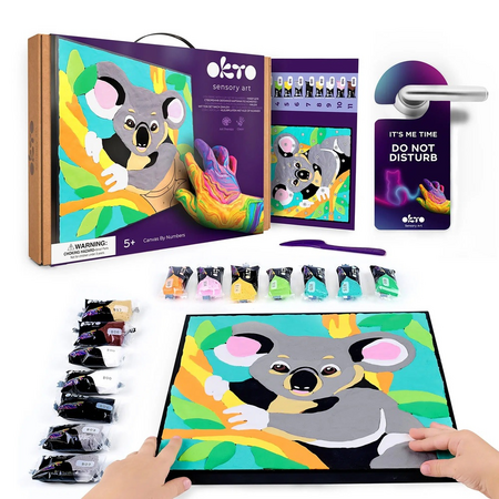 Set pictura cu argila usoara, 29 x 29 cm, Koala, 5 ani+, Okto 737422