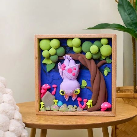 Set creatie Wood & Craft Little Worlds, 21 x 21 cm, Bat, 8 ani+, Okto 737457