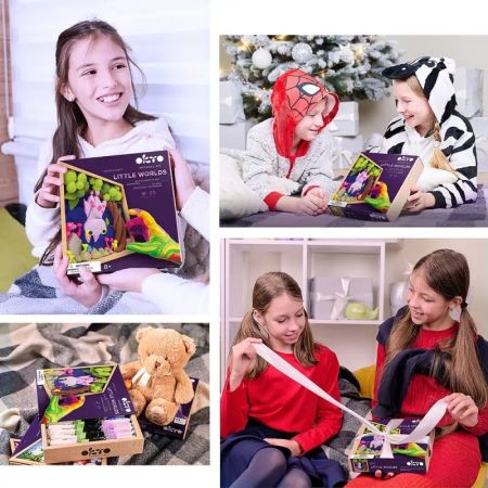 Set creatie Wood & Craft Little Worlds, 21 x 21 cm, Bat, 8 ani+, Okto 737459