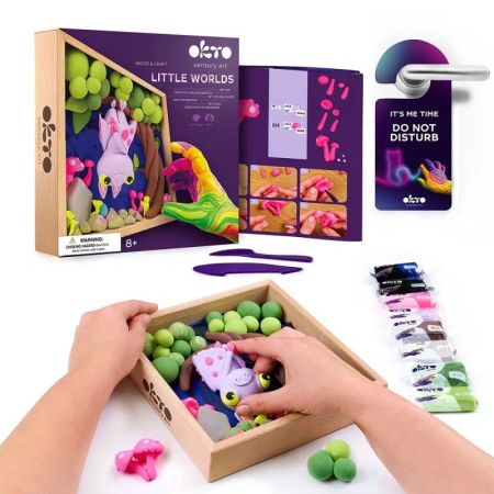 Set creatie Wood & Craft Little Worlds, 21 x 21 cm, Bat, 8 ani+, Okto 737461
