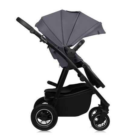 Carucior reversibil  3 in 1 cu multiple accesorii Amber Plus, pana la 22 kg, Gri, Lionelo 737472