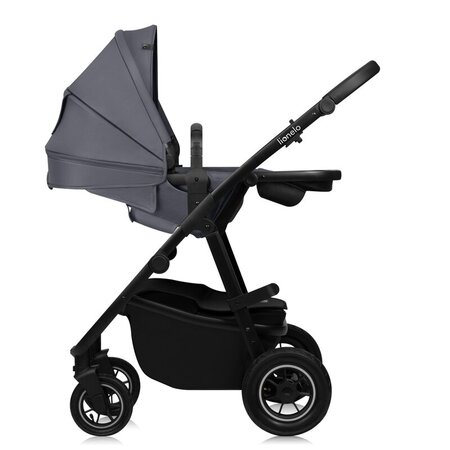 Carucior reversibil  3 in 1 cu multiple accesorii Amber Plus, pana la 22 kg, Gri, Lionelo 737470