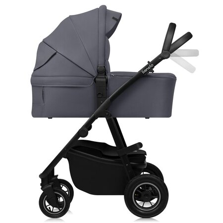 Carucior reversibil  3 in 1 cu multiple accesorii Amber Plus, pana la 22 kg, Gri, Lionelo 737477