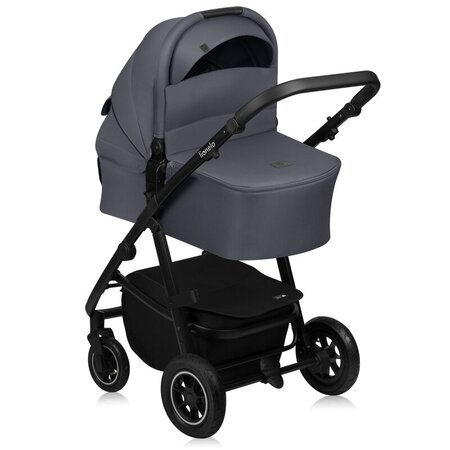 Carucior reversibil  3 in 1 cu multiple accesorii Amber Plus, pana la 22 kg, Gri, Lionelo 737476