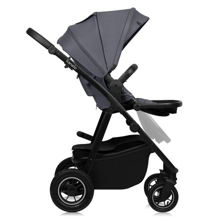Carucior reversibil  3 in 1 cu multiple accesorii Amber Plus, pana la 22 kg, Gri, Lionelo 737475