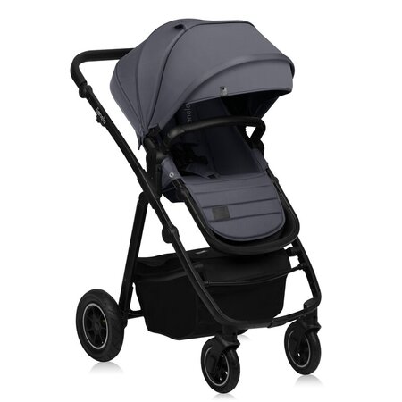 Carucior reversibil  3 in 1 cu multiple accesorii Amber Plus, pana la 22 kg, Gri, Lionelo 737465