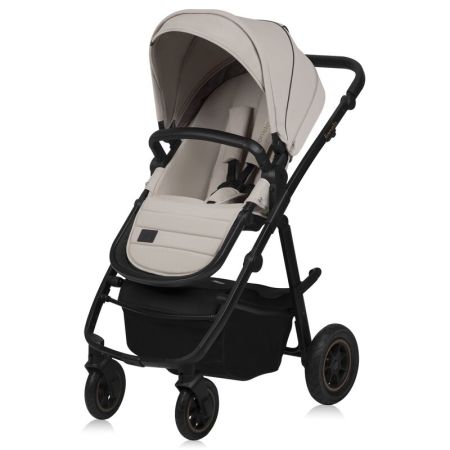 Carucior reversibil  3 in 1 cu multiple accesorii Amber, pana la 22 kg, Bej, Lionelo 737498