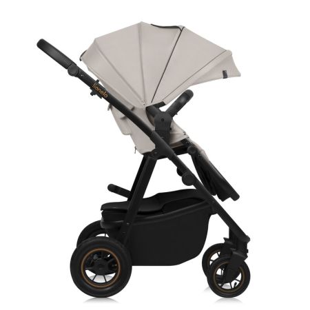 Carucior reversibil  3 in 1 cu multiple accesorii Amber, pana la 22 kg, Bej, Lionelo 737505