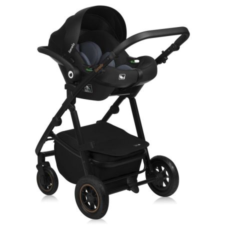Carucior reversibil  3 in 1 cu multiple accesorii Amber, pana la 22 kg, Bej, Lionelo 737511