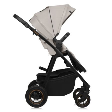 Carucior reversibil  3 in 1 cu multiple accesorii Amber, pana la 22 kg, Bej, Lionelo 737507