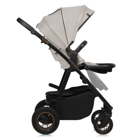 Carucior reversibil  3 in 1 cu multiple accesorii Amber, pana la 22 kg, Bej, Lionelo 737508
