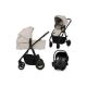 Carucior reversibil  3 in 1 cu multiple accesorii Amber, pana la 22 kg, Bej, Lionelo 737520