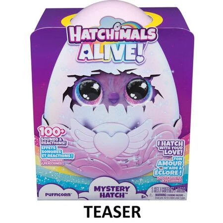 Jucarie interactiva, Alive Mystery Hatch Pufficorn, +5 ani, Hatchimals 737529