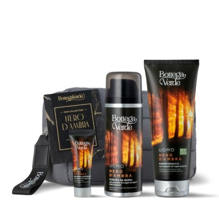 Set ingrijire pentru barbati, Nero d’Ambra, 420 ml, Bottega Verde