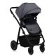 Carucior reversibil  2 in 1 cu multiple accesorii Amber Plus, pana la 22 kg, Gri inchis, Lionelo 737552