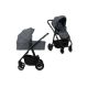 Carucior reversibil  2 in 1 cu multiple accesorii Amber Plus, pana la 22 kg, Gri inchis, Lionelo 737534