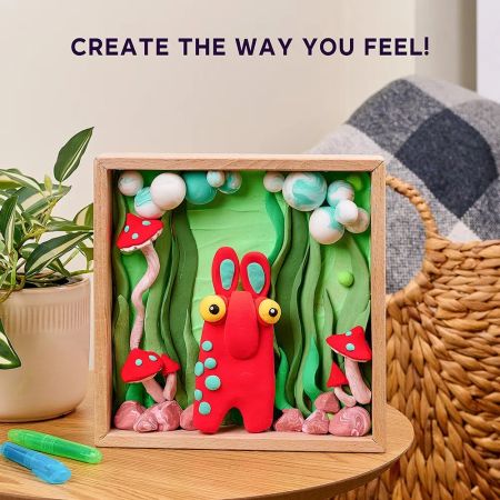 Set creatie Wood & Craft Little Worlds, 21 x 21 cm, Mommy Troll, 8 ani+, Okto 737594