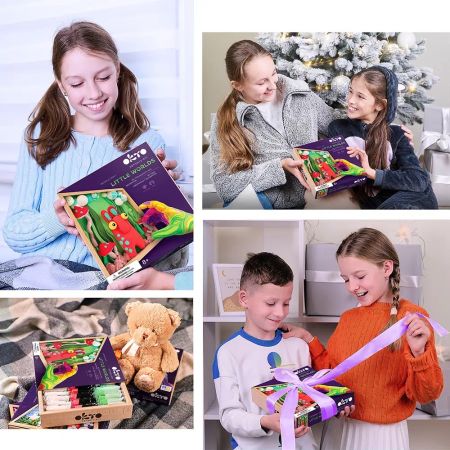 Set creatie Wood & Craft Little Worlds, 21 x 21 cm, Mommy Troll, 8 ani+, Okto 737593