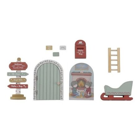 Set jucarii din lemn pentru Craciun, 3 ani+, Little Dutch 737736