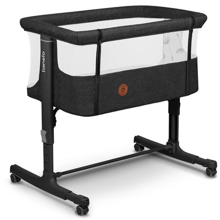 Patut Co-sleeper 3 in 1 Aurora, pana la 9 Kg, 85 x 60 x 66 cm, Gri inchis, 0 luni+, Lionelo 737748