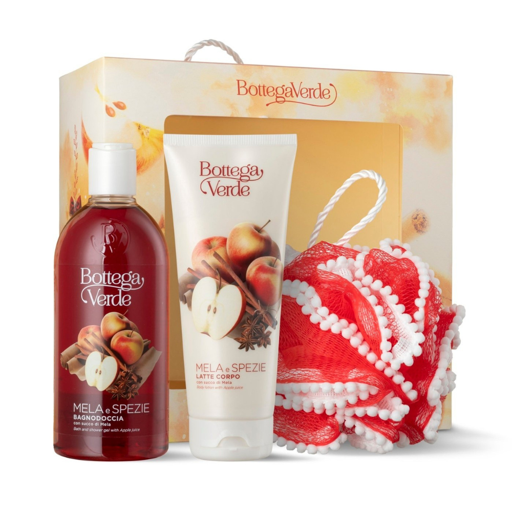 Set ingrijire corp, Mela e Spezie, 400 + 200 ml, Bottega Verde