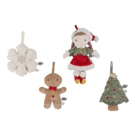 Ornamente din plus pentru brad, Rosa, Little Dutch 737867