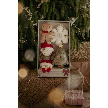 Ornamente din plus pentru brad, Rosa, Little Dutch 737864