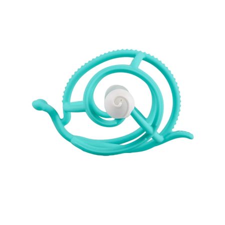 Inel Gingival din silicon, Teal, Melc, 3 luni+, Mombella 737870