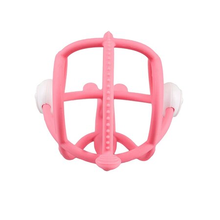 Inel Gingival din silicon, Pink, Melc, 3 luni+, Mombella 737880