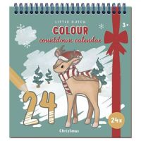 Carte de colorat Calendar de Advent, Craciun, 3 ani+, Little Dutch