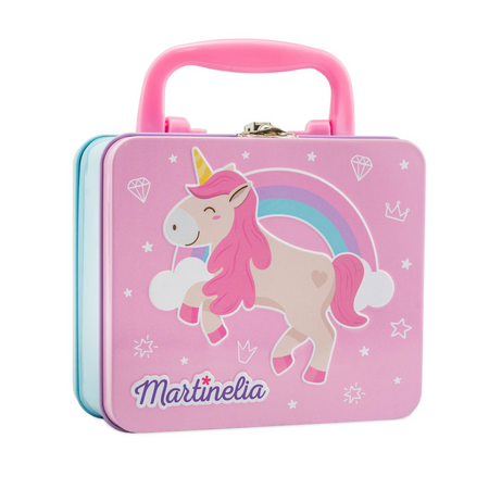 Trusa infrumusetare pentru copii, in cutie metalica Little Unicorn, Martinelia 738028
