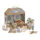 Figurine din lemn in cutie portabila, Scena nasterii de Craciun, 18 luni+, Little Dutch 738062