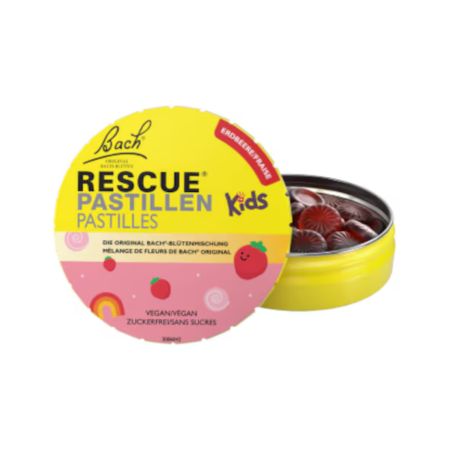 Dropsuri cu aroma de capsuni pentru copii, 50 g, Rescue Remedy