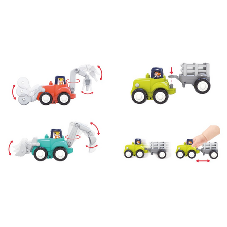 Masinuta de constructii cu frictiune, Diverse Modele, 18 luni+, Hola 738475