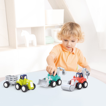 Masinuta de constructii cu frictiune, Diverse Modele, 18 luni+, Hola 738476