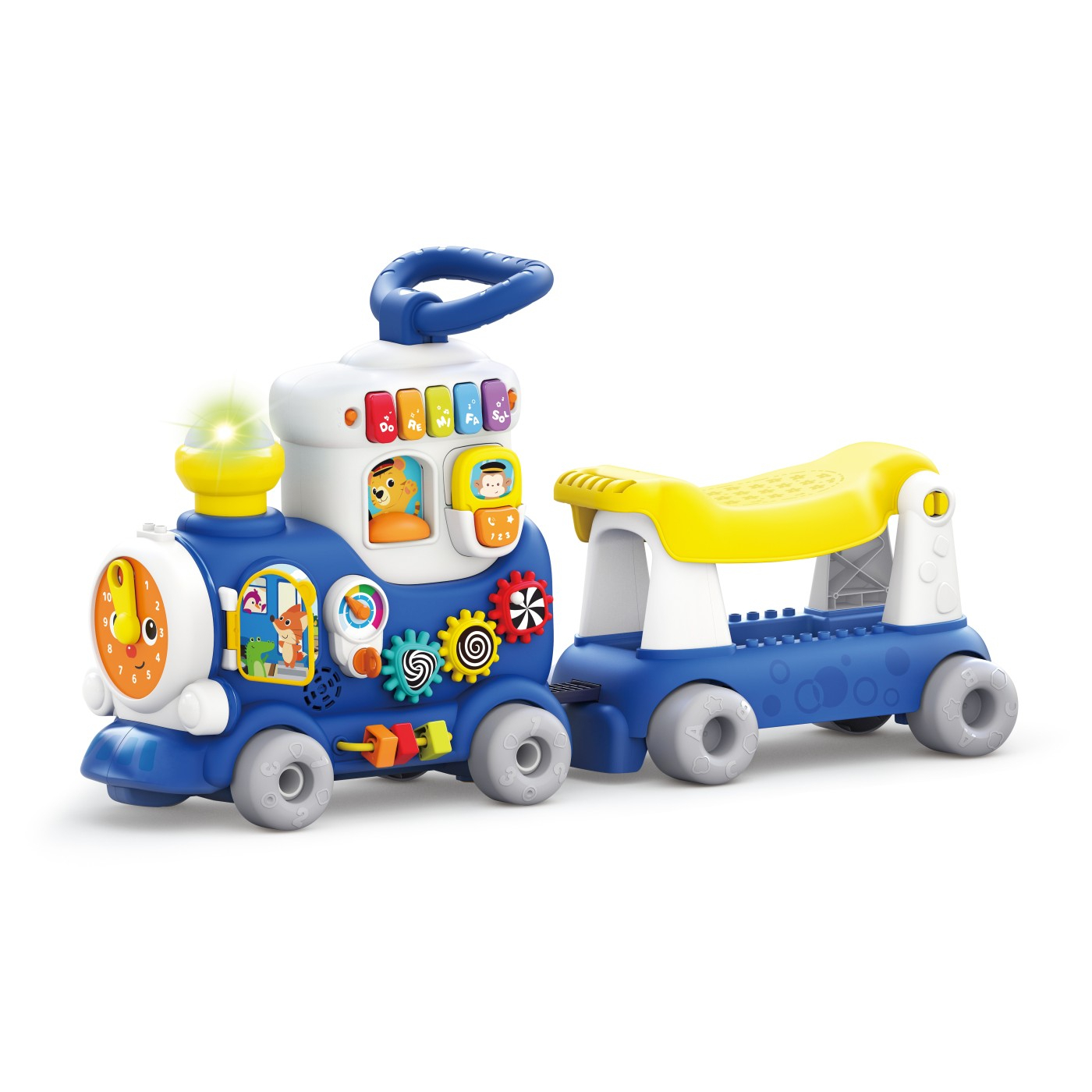 Trenulet 4 in 1, Albastru, +12 luni, Hola