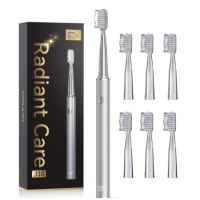 Periuta de dinti electrica pentru adulti + 6 capete de rezerva J30, Silver, JTF