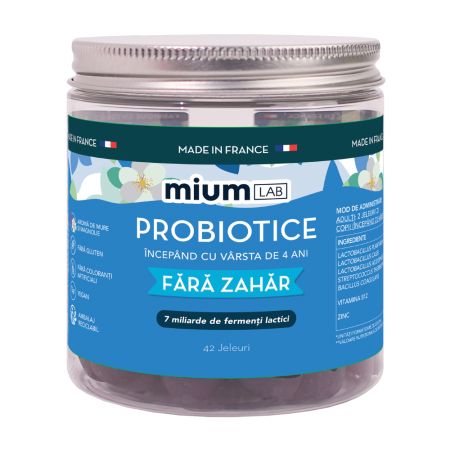 Probiotice Jeleuri, 4 ani+, 105 g, Mium Lab